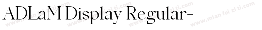 ADLaM Display Regular字体转换